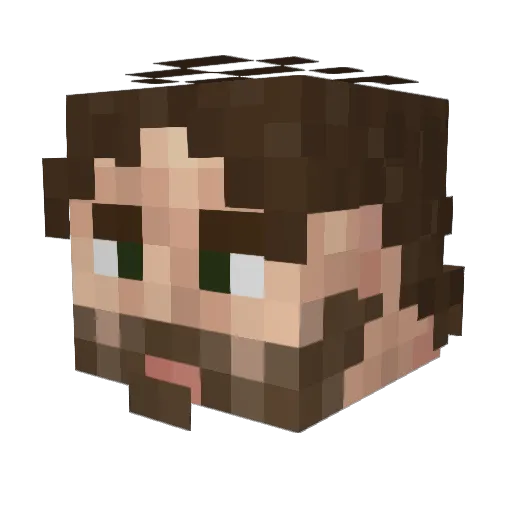 TheMadWriter Minecraft avatar head, 3D render