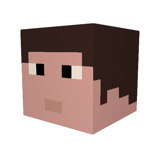 TheMafien Minecraft avatar head, 3D render