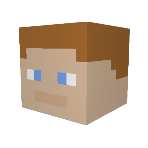 TheMagicBlades Minecraft avatar head, 3D render