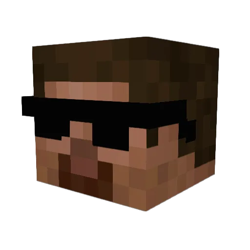 TheMagicFarther Minecraft avatar head, 3D render
