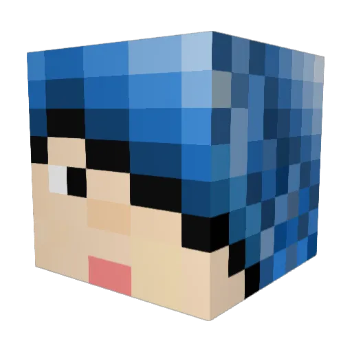 TheMagicSchool25 Minecraft avatar head, 3D render