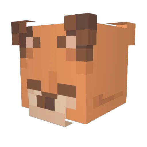 TheMagpi Minecraft avatar head, 3D render