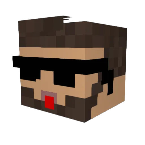 TheMajor Minecraft avatar head, 3D render