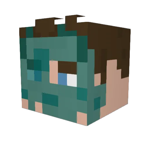 TheMaksiHey Minecraft avatar head, 3D render