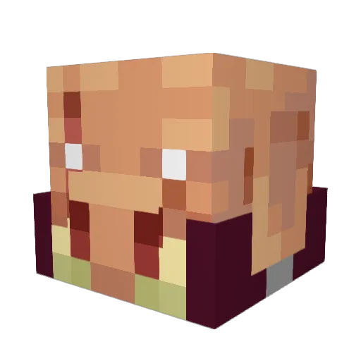 TheMampf Minecraft avatar head, 3D render