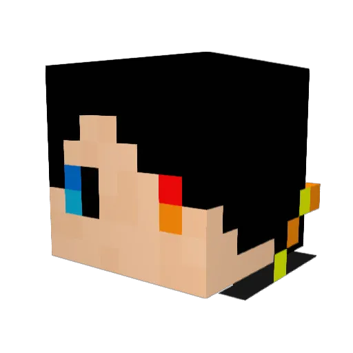 TheMan13 Minecraft avatar head, 3D render