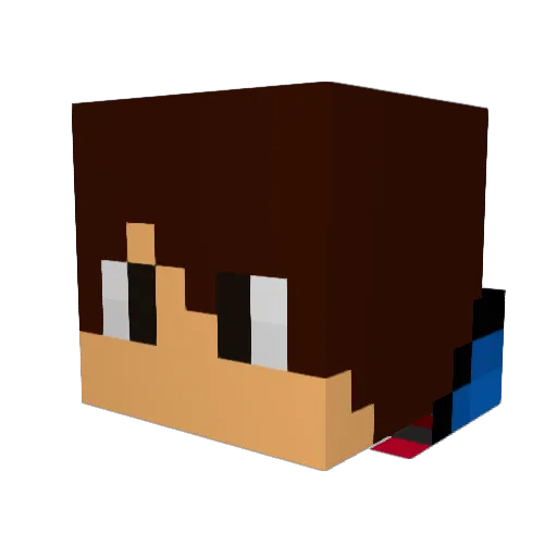 TheMan2245 Minecraft avatar head, 3D render