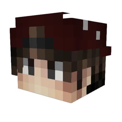 TheManIsBoss Minecraft avatar head, 3D render