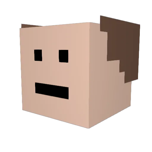 TheManMilk Minecraft avatar head, 3D render