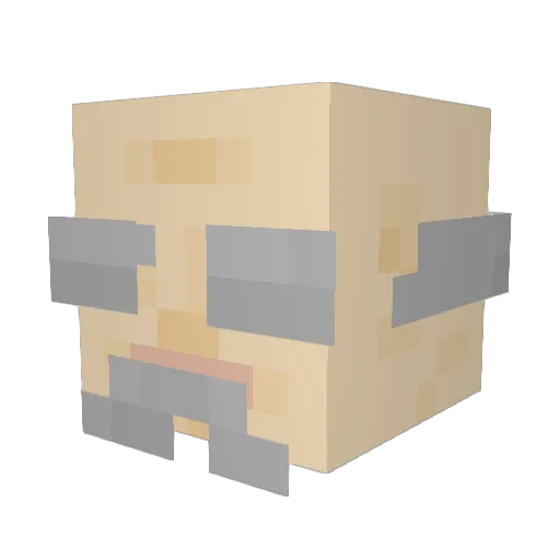 TheManOfLetters Minecraft avatar head, 3D render