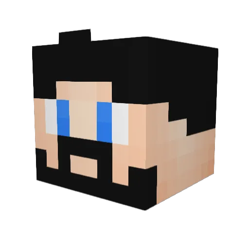 TheManOpie Minecraft avatar head, 3D render