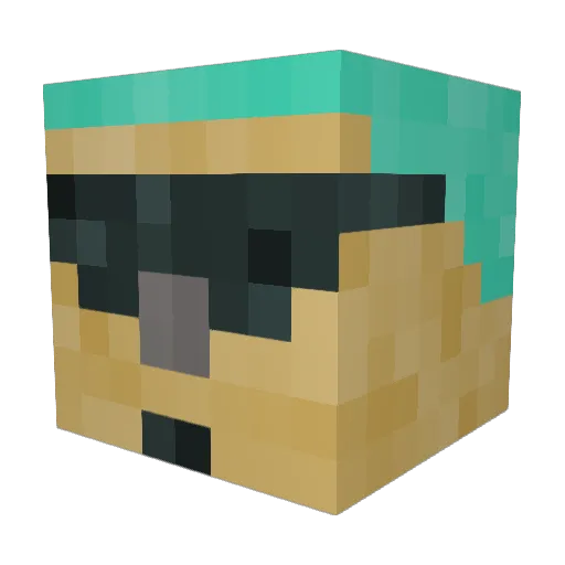 TheManShaker Minecraft avatar head, 3D render