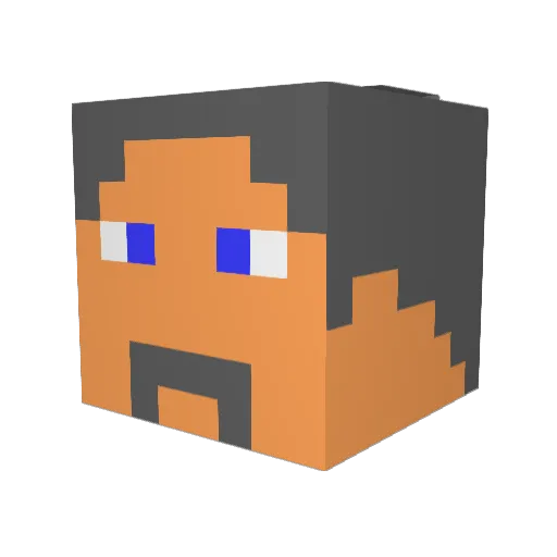 TheMandarin Minecraft avatar head, 3D render