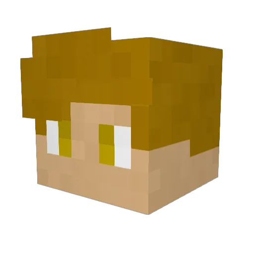 TheManyMilk Minecraft avatar head, 3D render