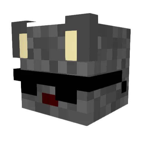 TheMaoiSha Minecraft avatar head, 3D render