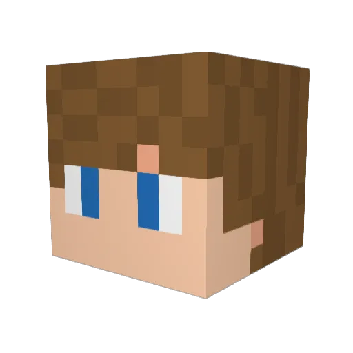 TheMarker_1 Minecraft avatar head, 3D render