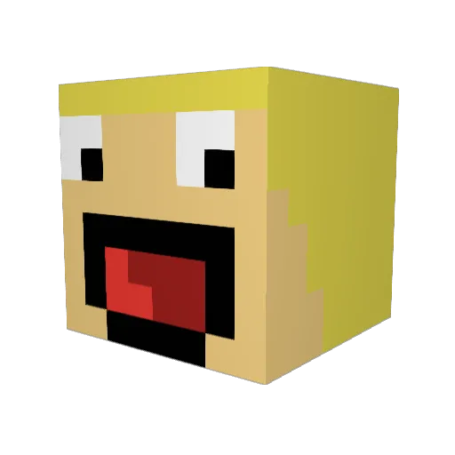 TheMarquiz Minecraft avatar head, 3D render