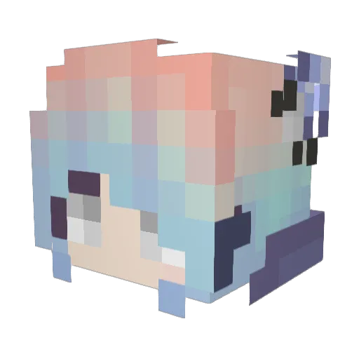 TheMasked_Fox Minecraft avatar head, 3D render