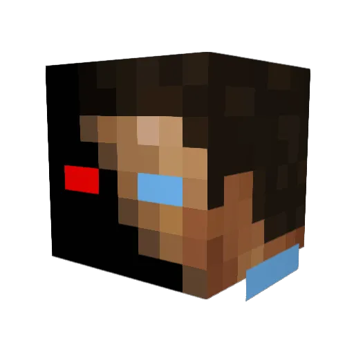 TheMaster12 Minecraft avatar head, 3D render