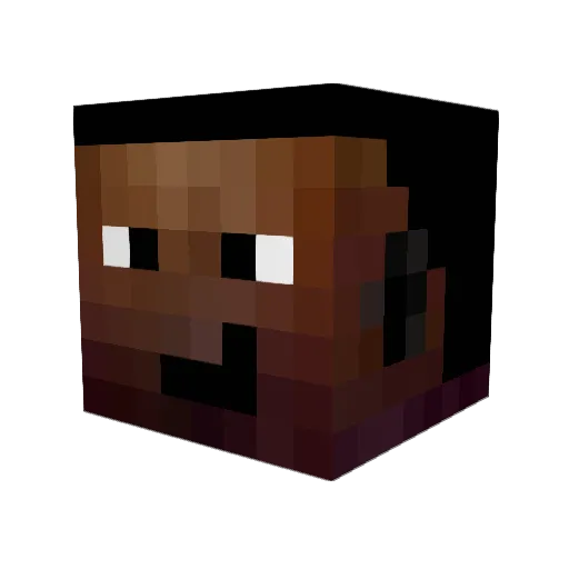 TheMaxZ Minecraft avatar head, 3D render