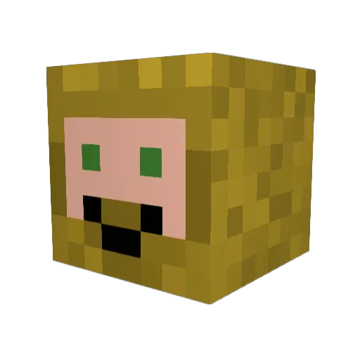 TheMcPhailure Minecraft avatar head, 3D render