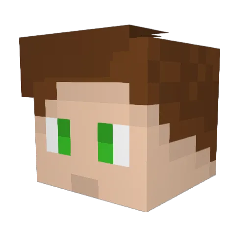 TheMeganor Minecraft avatar head, 3D render