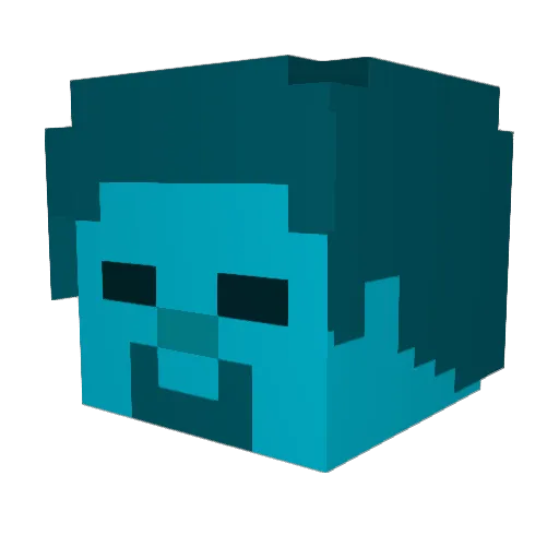 TheMelk0r Minecraft avatar head, 3D render