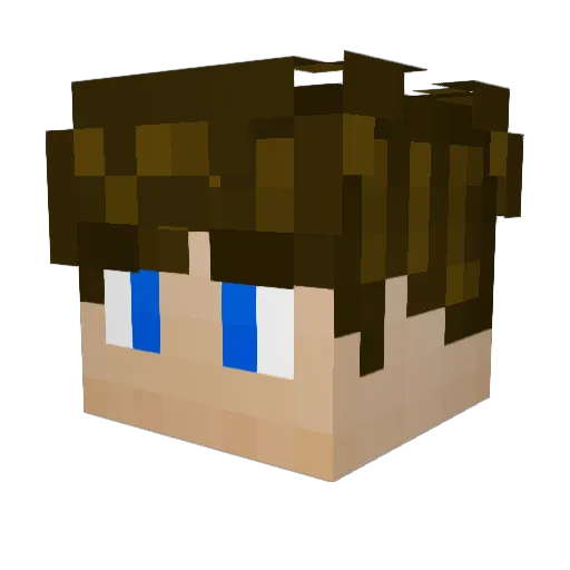 TheMelonMan1234 Minecraft avatar head, 3D render