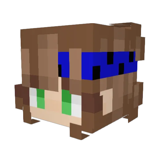 TheMelsen Minecraft avatar head, 3D render