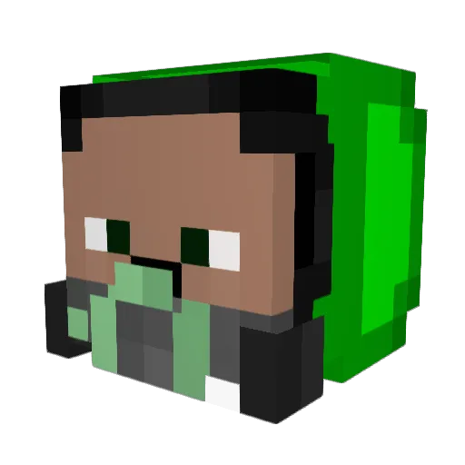 TheMenrix Minecraft avatar head, 3D render