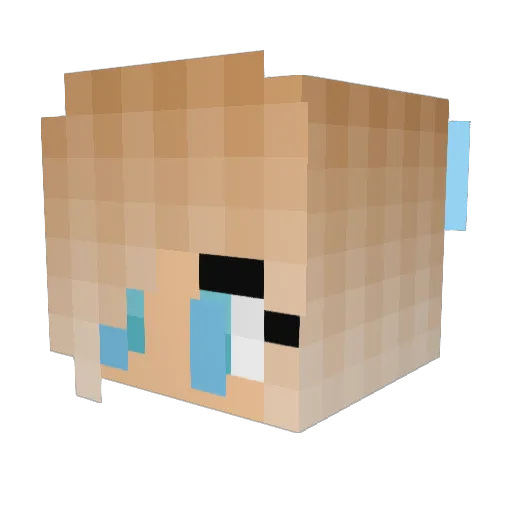 TheMermaidLady Minecraft avatar head, 3D render