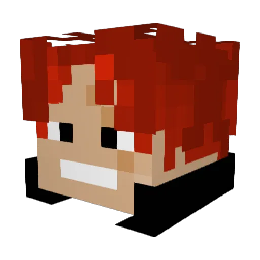 TheMetahuman Minecraft avatar head, 3D render