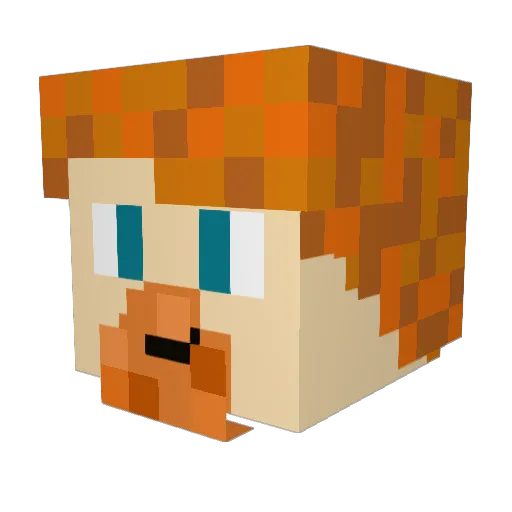 TheMetalRanga Minecraft avatar head, 3D render