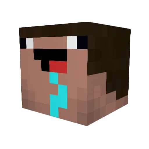 TheMetallicMonk Minecraft avatar head, 3D render