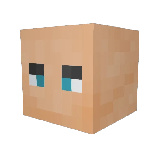 TheMiDi Minecraft avatar head, 3D render