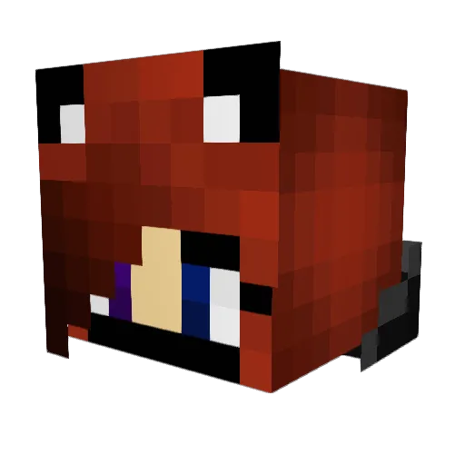 TheMidnightWolf Minecraft avatar head, 3D render
