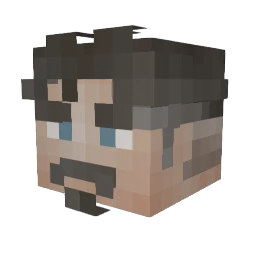 TheMightyDino Minecraft avatar head, 3D render