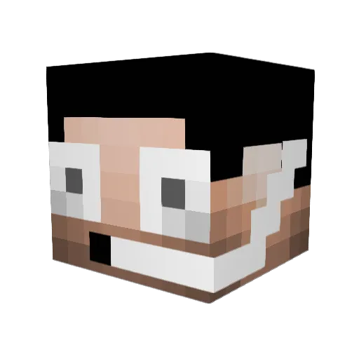 TheMightyEye Minecraft avatar head, 3D render