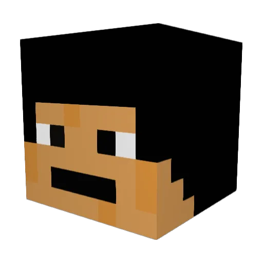 TheMightyGunners Minecraft avatar head, 3D render