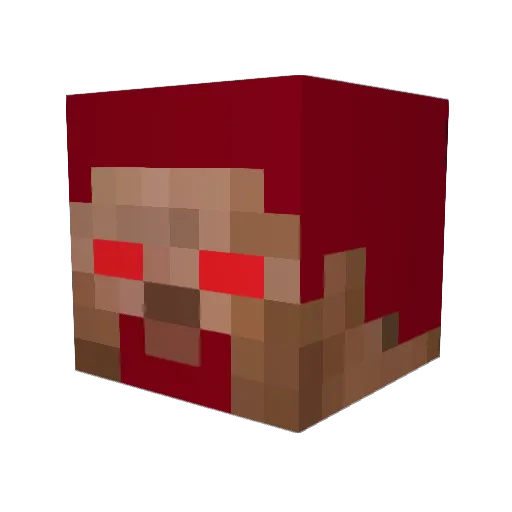 TheMightyLarry Minecraft avatar head, 3D render