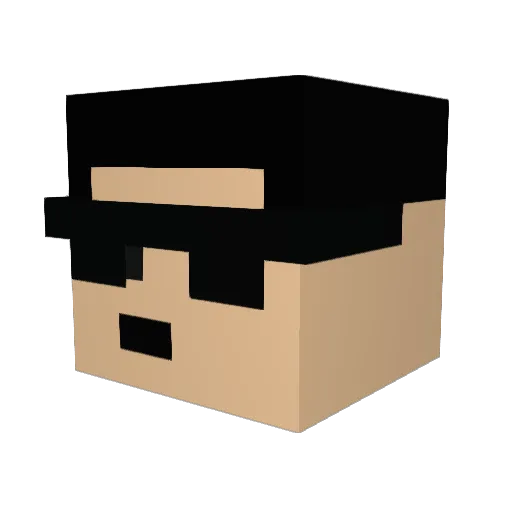 TheMightyPaul Minecraft avatar head, 3D render