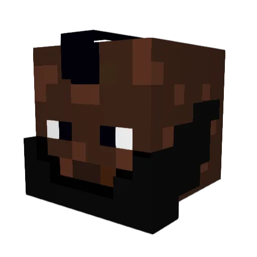 TheMightyPieMan Minecraft avatar head, 3D render