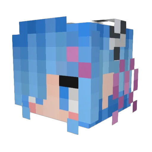 TheMightyPilot Minecraft avatar head, 3D render