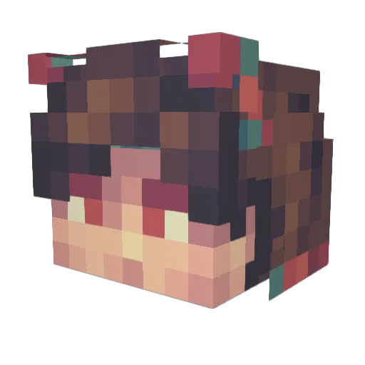 TheMightySuttse Minecraft avatar head, 3D render