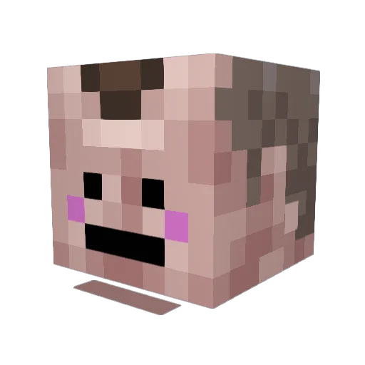 TheMilagro Minecraft avatar head, 3D render