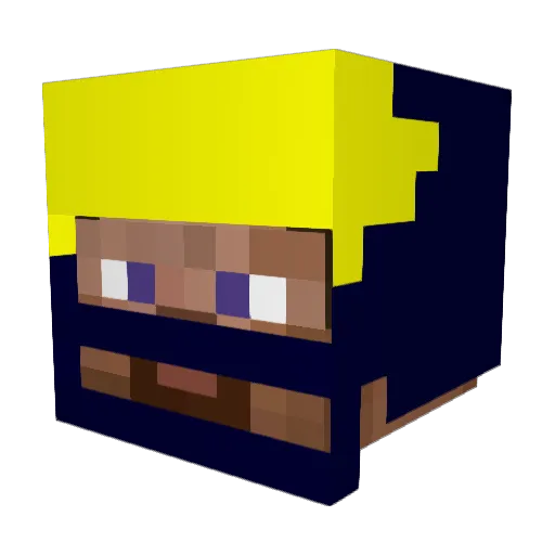 TheMile Minecraft avatar head, 3D render