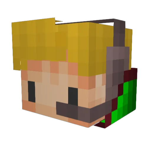 TheMilx Minecraft avatar head, 3D render