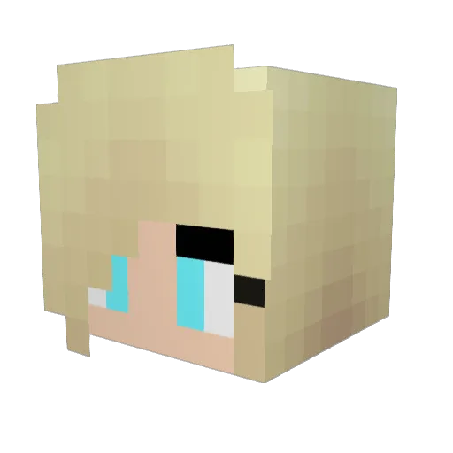 TheMinaJean Minecraft avatar head, 3D render