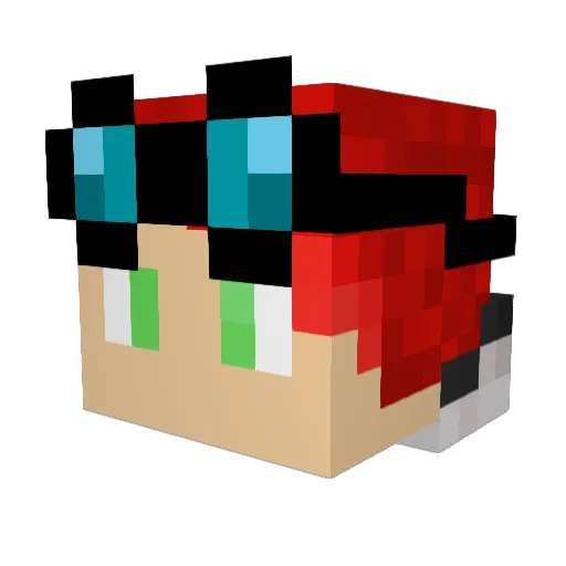 TheMincraftCop Minecraft avatar head, 3D render