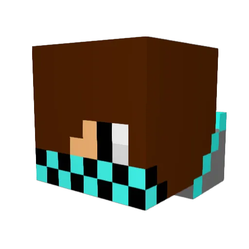 TheMinecraftbot Minecraft avatar head, 3D render